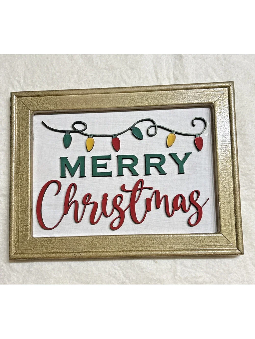 Merry Christmas Wood Sign Handmade Rustic Farmhouse Holiday Decor 12x9x1